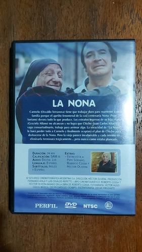 La Nona - Pepe Soriano Graciela Alfano Dvd Original (Usado)
