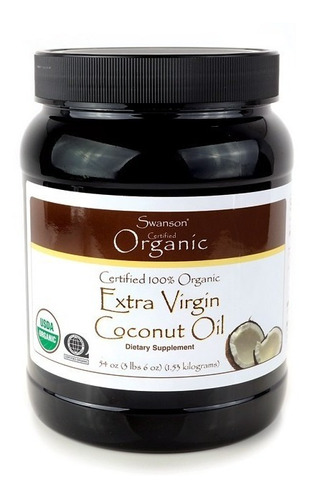 Aceite De Coco Orgánico Extra Virgen Swanson 54oz ( 1.53 Kg)
