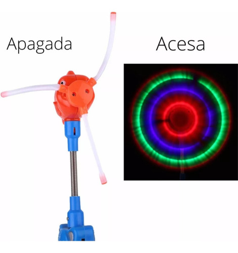Brinquedo Catavento Ventilador Hélice Com Luz E Som 10uni