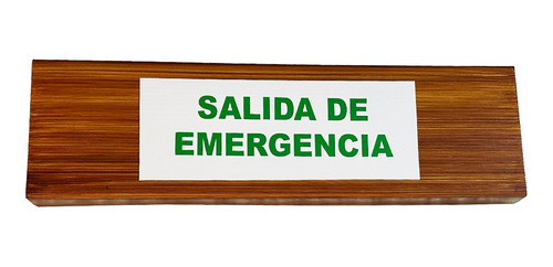 Señalamiento Letrero Decorativo Salida De Emergencia 35x10cm