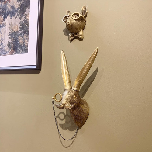Decoración De Pared Soporte De Cabeza De Ciervo Sintético