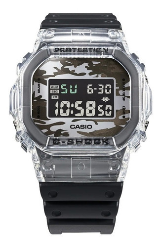 Reloj Casio G-shock Dw-5600skc-1 Original Para Hombre Color de la correa Negro Color del bisel Transparente Color del fondo Camuflaje