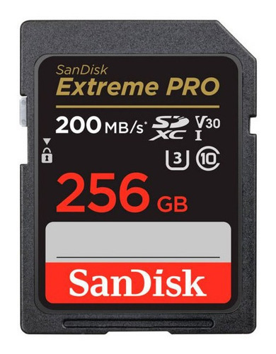 Tarjeta De Memoria Sandisk Extreme Pro 256gb 200mb/s 