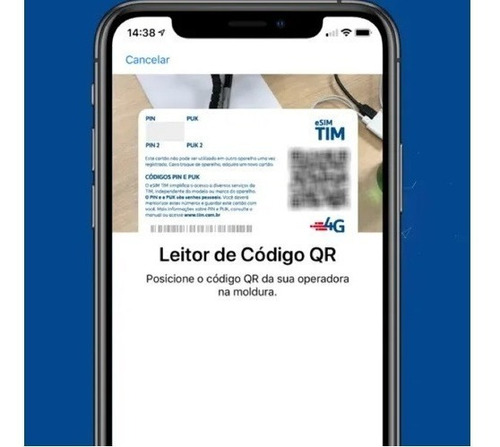 Esim Tim 5g Pré Pago Qr Code Para Iphone - Com Número Fácil