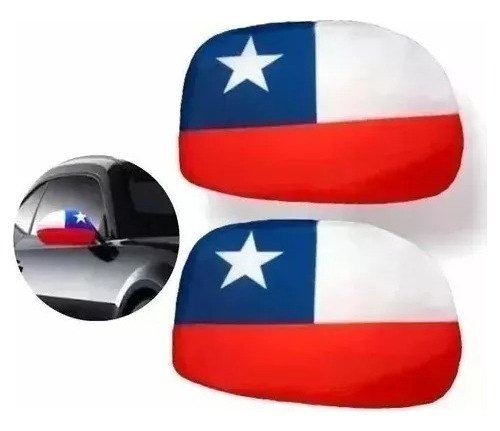 Funda Forro Para Retrovisor De Auto Bandera Chile