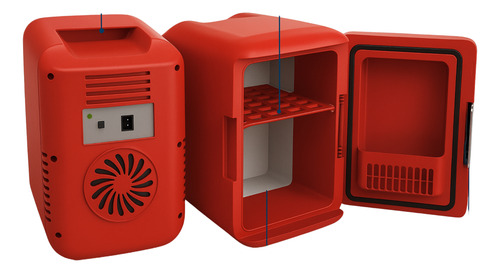 Mini Refrigerador Frigobar 4l 6 Latas Casa Auto Oficina Rojo