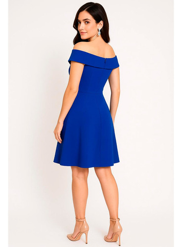 Vestido Corto Casual Dama Color Azul Rey Modelo Arriaga