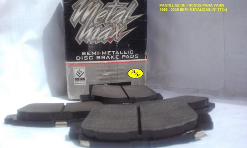 Pastillas De Freno Toyota Yaris 2000-2005