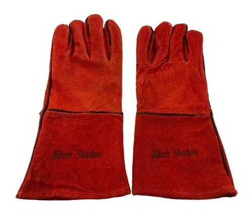 Guantes De Cuero Rojo Reforzado Soldador