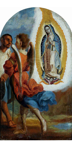 Lienzo Canvas Arte Sacro Virgen Guadalupe Juan Diego 90x50