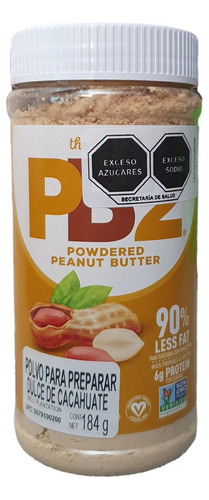 Pb2 Powered Peanut Butter 184g  90% Menos Grasa