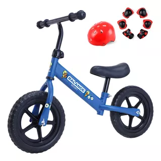 Bicicleta De Equilibrio Sin Pedales Niños Ajustable Azul