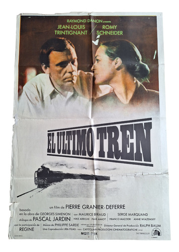 Poster Afiche Cine Antiguo El Último Tren J L Trintignat *