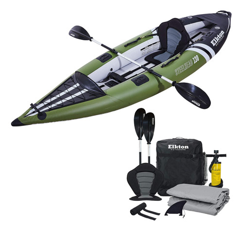 Elkton Outdoors Steelhead Kayak Inflable De Pesca  Kayak In