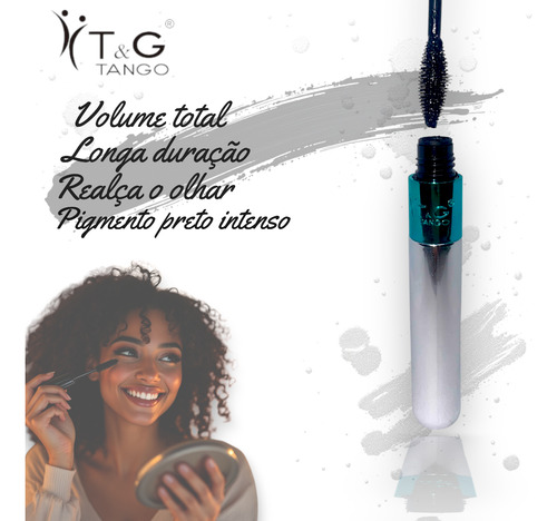 Kit Rímel Máscara De Cílios T&g Tango 4d 2em 1 C/ 2 Unidades Preto