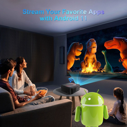 Proyector X5 4k Android 11 Bluetooth 5.0 5g Wifi 12000 Lúmen