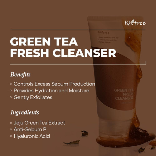 Limpiador Isntree Green Tea Fresh Con 120 Ml Para Piel Grasa