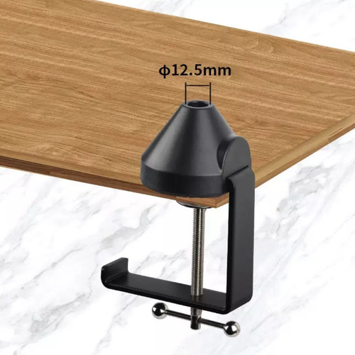 Imagen 5 de 9 de Clamp Morsa Para Brazo De Microfono - Abre 7 Cm Unico Elefir