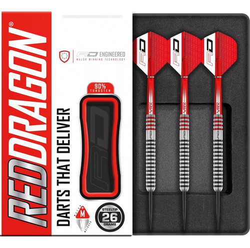 Juego De Dardos Red Dragon Gt3 - 26gr - Tungsteno 90%