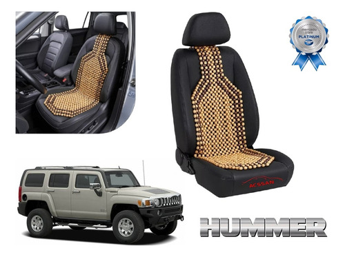 Cubre Respaldo Asiento Bolitas De Madera Hummer H3 2007