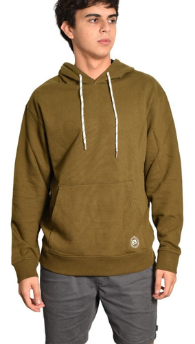 Buzo Hombre Bensimon Canguro Hoodie Oversize Verde O