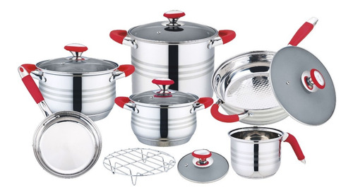 Imagen 1 de 2 de Bateria De Cocina De 12 Piezas, Swiss Silver