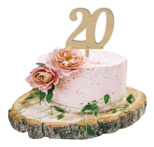Letrero Para Pastel 20 Aniversario, Topper Cake Art975