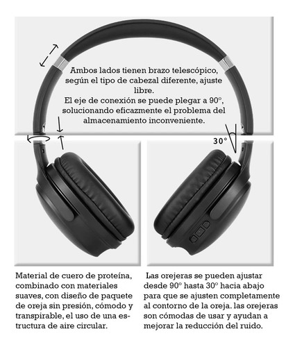 Imagen 6 de 10 de Audífonos Bluetooth Headphones Wireless Sodo Sd-1011