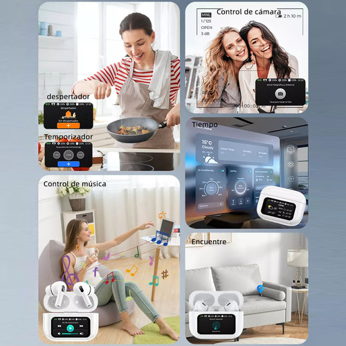 Bluetooth Audifonos Cancelacion De Ruido Con Pantalla Táctil