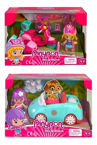 Pinypon Mix & Match Figura Con Auto Y Accesorios 15652