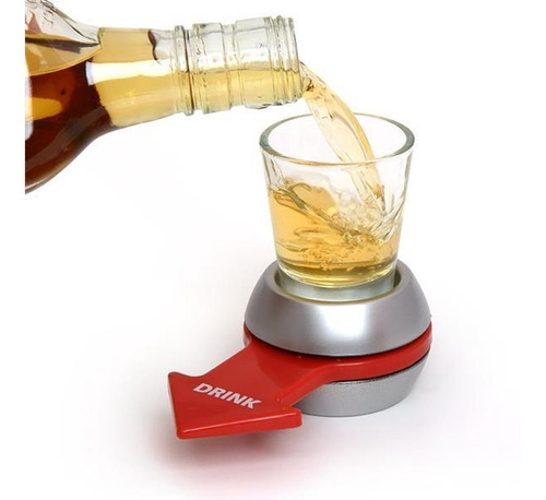 Imagem 4 de 4 de Roleta De Drinks Jogo Bar Rodada Spinner Shot + Copo Dose