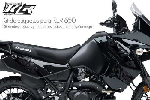 Imagen 1 de 8 de Calcomania/etiquetas Kawasaki Klr 650 Carbono Lija Designpro