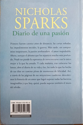 Diario De Una Pasión De Nicholas Sparks