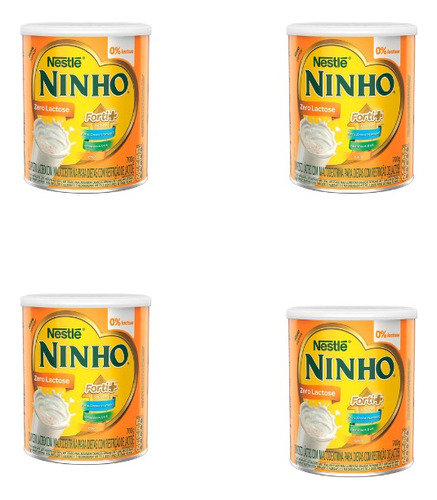 Kit C/4 Composto Lacteo Ninho Zero Lactose 700g Cada