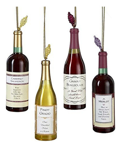Adornos Acrílicos Botellas De Vino, Juego De 8 (2 De C...