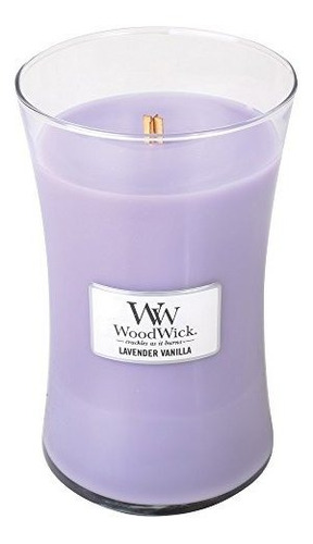 Lavanda Vainilla  Woodwick 215 Oz Grande Vela En Tarro Quema