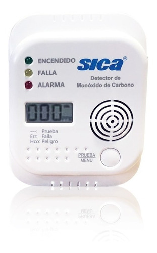 Detector De Monoxido De Carbono Sica A Pilas Con Display