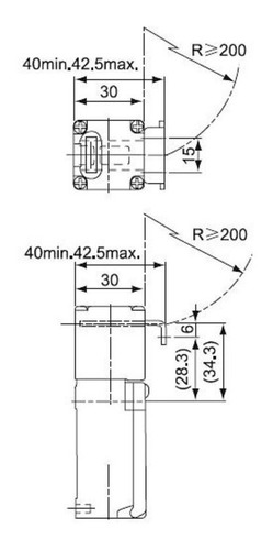 Imagen 3 de 4 de Cz-93b Cntd Interruptor De Seguridad Con Llave 1nc+1no