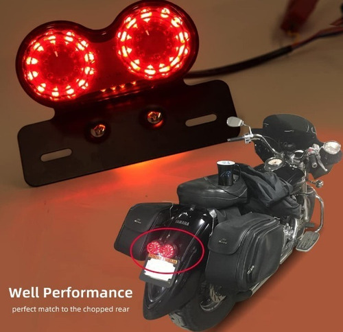 Imagen 5 de 6 de Luces Porta Placa Para Motos Universales Ahumados