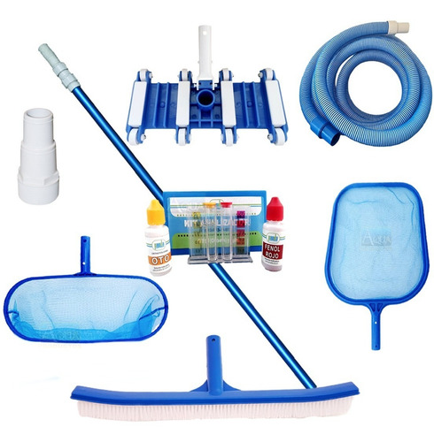 Kit De Mantenimiento Para Alberca 8 Pza Mang 7 + Kit + Red