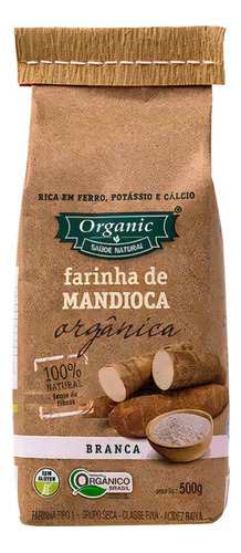 Kit 3x: Farinha De Mandioca Branca Orgânica Organic 500g