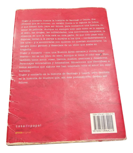 Libro Coger Y Contarlo( Santiago Canepa) (Usado)