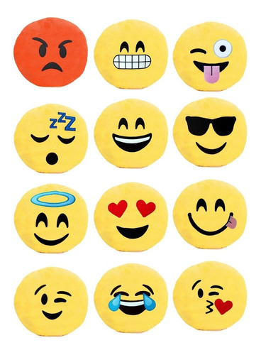 Almofada Emoji Emoticon Whatsapp 2 Peças