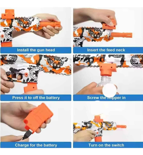 Pistola De Hidrogel Shooting Elite Blanco