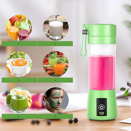 Mini Licuadora De Frutas Portátil, Carga Usb, Exprimidor
