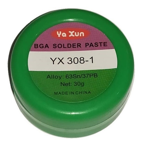 Flux Estaño Pasta Para Soldar Yaxun Yx-308-1 63sn/37pb 30g