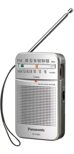 Radio Bolsillo Panasonic Rf-p50d Am/fm Parlante 2aa Color Gris Warranty De  Fábrica: 6 Meses