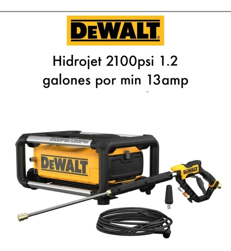 Hidrojet Electrico Hidrolavadora Dewalt 2100psi