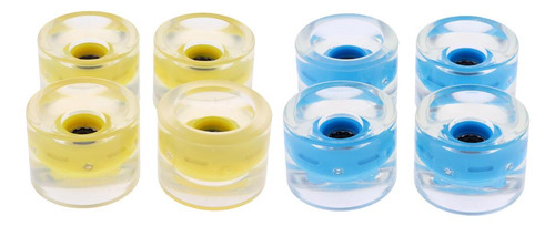 8pcs 70mm Magnético Light Up Skateboard Longboard Ruedas
