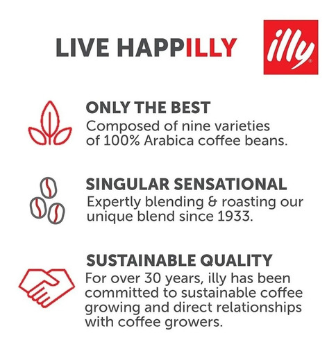 Café Illy Molido Espresso Clásico Blend 100% Arábica 125 Gr